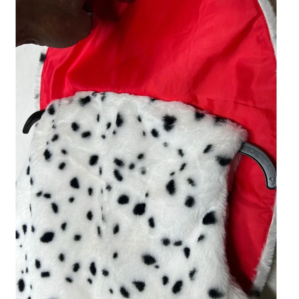 Disney Villains Cruella‎ De Vil Dalmatian Faux Fur Costume Vest Spirit Halloween